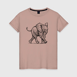 Женская футболка Слоненок бежит