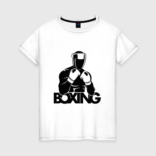 Женская футболка Boxing art / Белый – фото 1