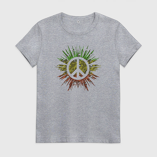Женская футболка Peace splash / Меланж – фото 1