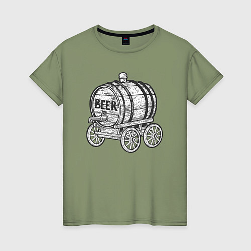 Женская футболка Бочка пива / Авокадо – фото 1