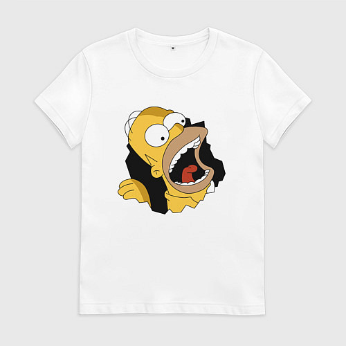 Женская футболка Гомер - Симпсоны / Белый – фото 1