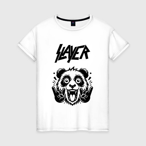 Женская футболка Slayer - rock panda / Белый – фото 1