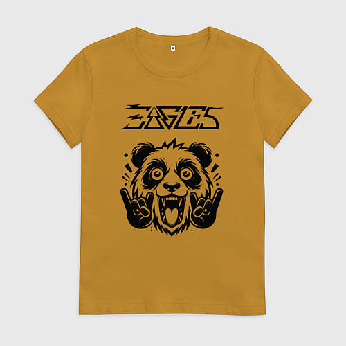 Женская футболка Eagles - rock panda / Горчичный – фото 1