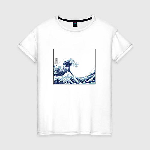 Женская футболка Японская волна / Белый – фото 1