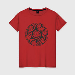 Женская футболка Круглый кельтский узор