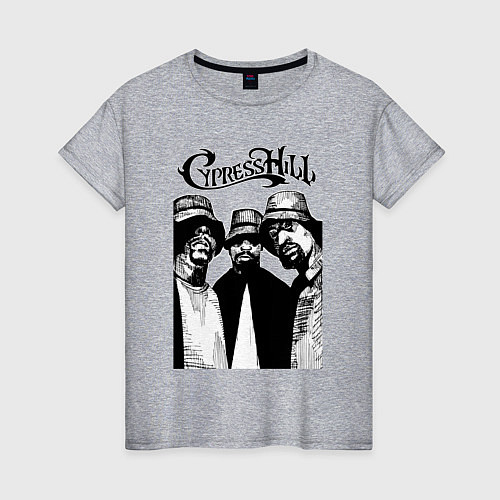 Женская футболка Cypress hill all / Меланж – фото 1
