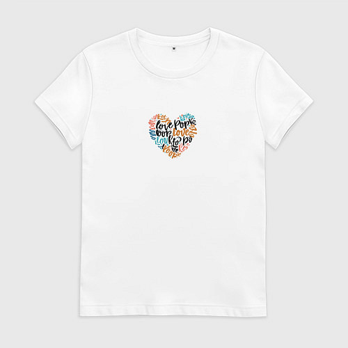 Женская футболка K-pop heart / Белый – фото 1