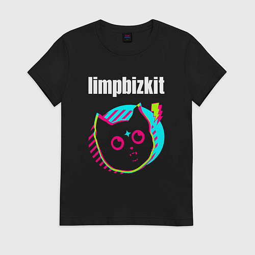 Женская футболка Limp Bizkit rock star cat / Черный – фото 1