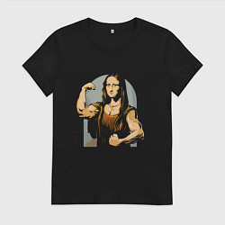 Женская футболка Мона лиза из качалки