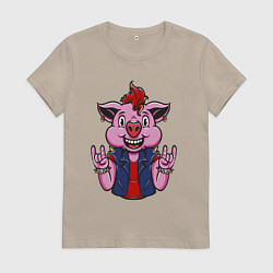 Женская футболка Панк свин