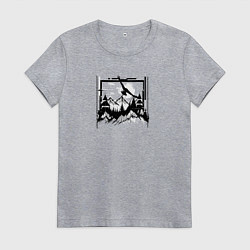 Женская футболка Десять терабайт в лесу