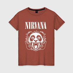 Женская футболка Nirvana rock panda