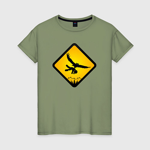 Женская футболка Знаки опасности- совы / Авокадо – фото 1