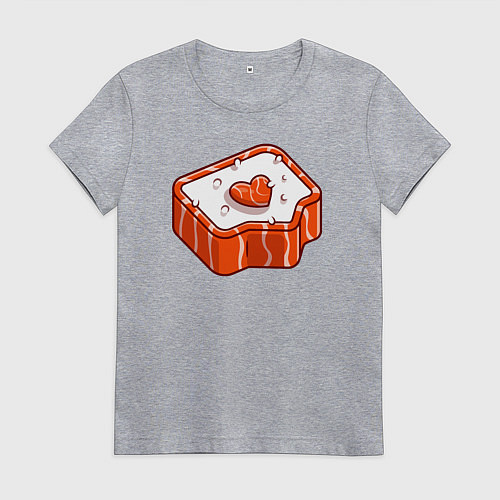 Женская футболка Любовь и суши / Меланж – фото 1