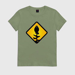 Женская футболка Знаки опасности: медведь-сова