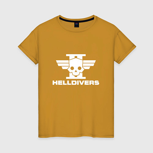 Женская футболка Helldivers 2 лого / Горчичный – фото 1