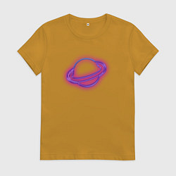 Женская футболка Сиреневая луна яркий неон