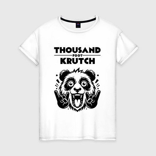 Женская футболка Thousand Foot Krutch - rock panda / Белый – фото 1