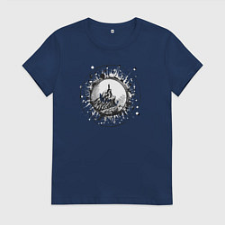 Женская футболка Гребни ворона