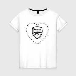 Женская футболка Лого Arsenal в сердечке