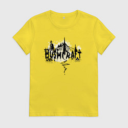 Женская футболка Бушкрафт - лесная мастерская