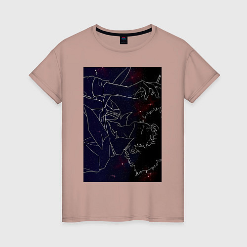 Женская футболка Ковбой Бибоп Спайк Шпигель / Пыльно-розовый – фото 1