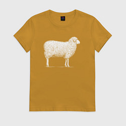 Женская футболка Белая овечка