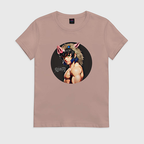 Женская футболка Иноске Хашибира - Клинок, рассекающий демонов / Пыльно-розовый – фото 1