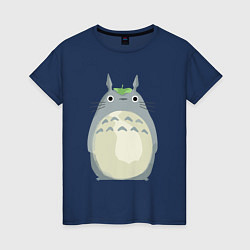 Футболка хлопковая женская Neighbor Totoro, цвет: тёмно-синий