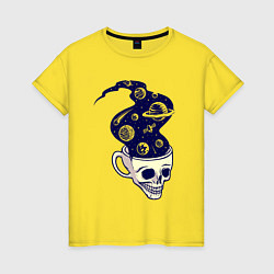 Женская футболка Dead drink space skull