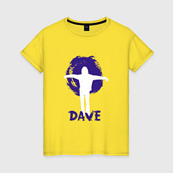 Футболка хлопковая женская Dave Gahan - Devotional, цвет: желтый