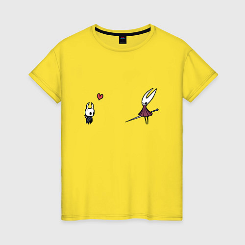 Женская футболка Полый рыцарь - любовь к Хорнет / Желтый – фото 1