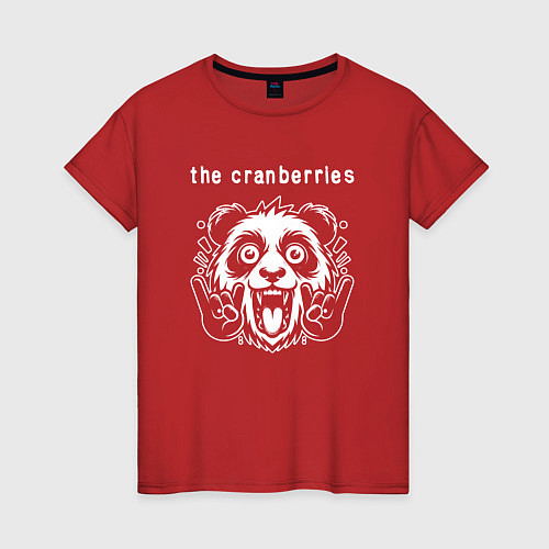 Женская футболка The Cranberries rock panda / Красный – фото 1