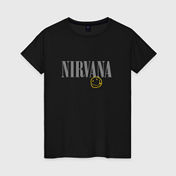 Женская футболка Nirvana logo smile