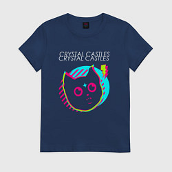 Женская футболка Crystal Castles rock star cat