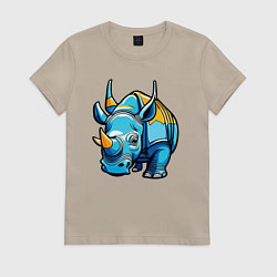 Женская футболка Мультяшный носорог