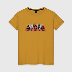 Футболка хлопковая женская Depeche Mode - Tour delta machine, цвет: горчичный