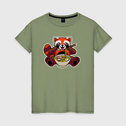 Женская футболка Голодная панда