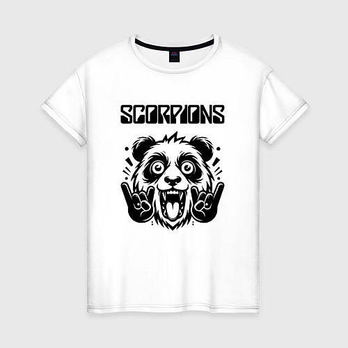 Женская футболка Scorpions - rock panda / Белый – фото 1