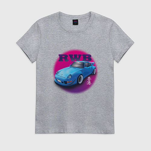 Женская футболка Porsche RWB / Меланж – фото 1