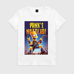 Женская футболка Bart Simpson - punks not dead