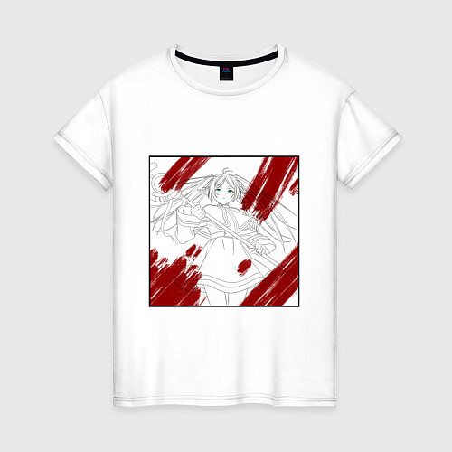 Женская футболка Фрирен с красными пятнами / Белый – фото 1