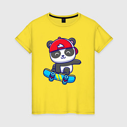 Женская футболка Panda skater