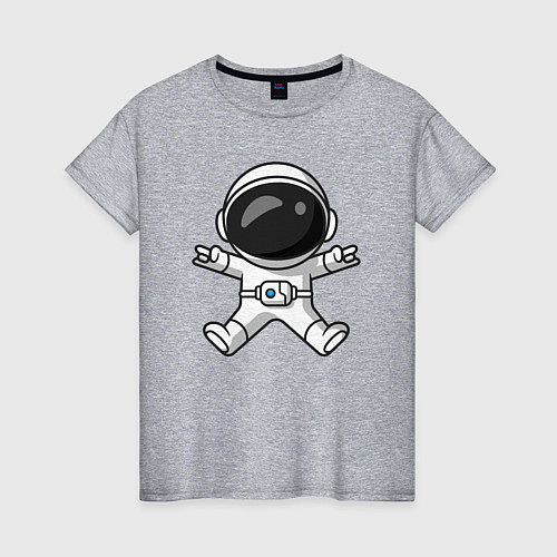 Женская футболка Spaceman rock / Меланж – фото 1