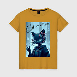 Женская футболка Cybercat 2099 - ai art