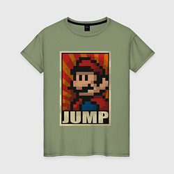 Женская футболка Jump Mario