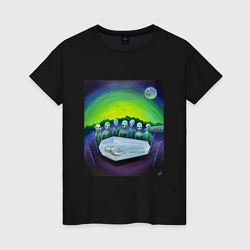 Женская футболка Спящая красавица 3000 и Инопланетяне / Черный – фото 1