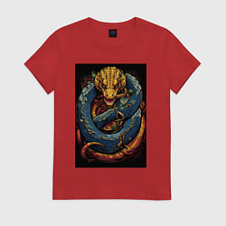 Женская футболка Муай тай синий дракон