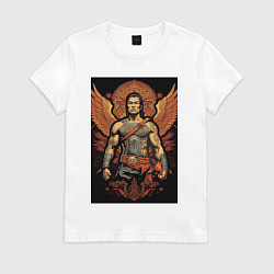 Женская футболка Боец и крылья