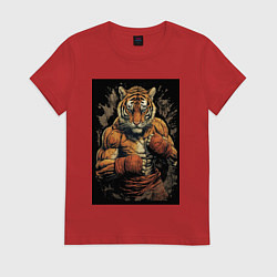 Женская футболка Муай Тай тигр